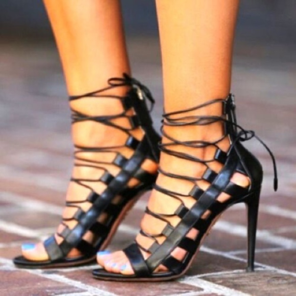 Aquazzura Firenze Amazon 105 Heels Calf Leather (size 37)